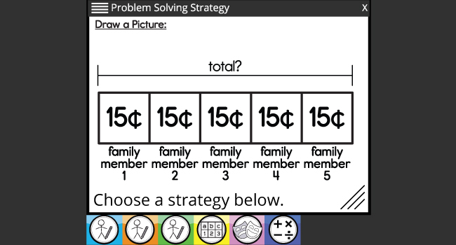 Image of a problem-solving strategy solution from Target the Question&trade; digital